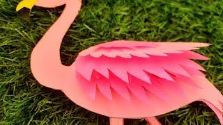 Pink day craft idea |how to make Flamingo|Craft Idea for School activity |Flamingo#easypapercraft