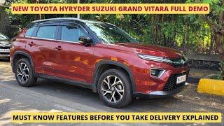 Toyota Hyryder Suzuki Vitara all Features Explained| MID Features| More Videos Link In  Description