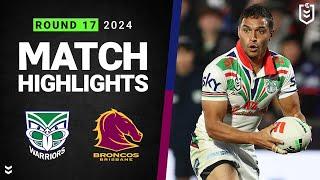 NRL 2024 | Warriors v Broncos | Match Highlights