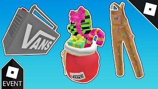 [EVENT] How to get the VANS BOOMBOX, HOLIDAY GIFTS, & ARTIST OVERALLS in VANS WORLD | Roblox