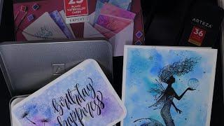 Free Form Friday: Arteza 36 Pan Watercolor Set, Watercolor Postcards & Cards Review Tutorial!
