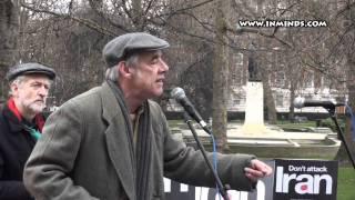 Roger Lloyd Pack, Hands off Iran (US Embassy demo 28 jan 2012) [inminds]