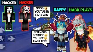 All Hackers VS Rappy & Hack Plays Who Is The Real Noobs Im Not Using Hack Apps Bedwars BlockmanGo