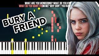 Billie Eilish - Bury a Friend - Piano Tutorial - Karaoke