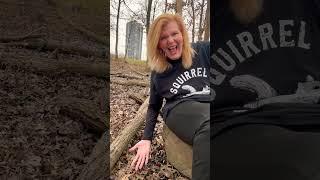 Squirrel whisperer, Cynthia Beaumont, feeding wild squirrels