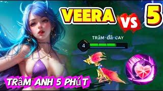 Nguyên nhân trâm anh đổi tên liên quân cầm veera cân 5 team bạn | Top 1 veera |