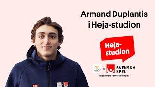 Armand Duplantis gästar Heja-studion - tillsammans för våra olympier