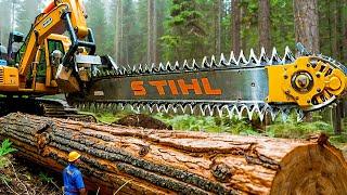 Extreme Dangerous Fastest Big Chainsaw Cutting Tree Machines | Monster Stump Removal Excavator #51