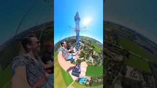 TALLEST operating STARFLYER in the world  / 142 meter - 465 ft high / Skyline Park Germany
