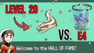 Pokemon Emerald - Elite Four with a Lv 20 LINOONE!