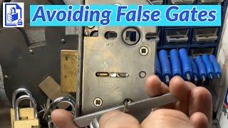 817. Avoiding anti-pick false gates in mortice lever locks by using the correct amount of tension