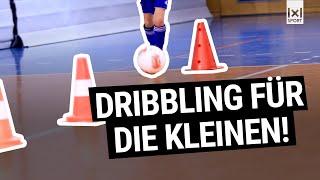 Bambini Fußballübungen Halle - Dribbeln lernen auf spielerische Art und Weise