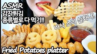 바삭바삭한 감자튀김 리얼사운드 먹방 ASMR Fried Potato Platter (EATING SOUNDS) NO TALKING MUKBANG