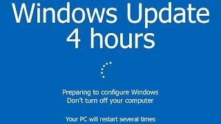 Windows Update Screen 4 hours REAL COUNT in 4K UHD !