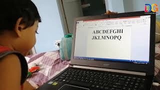 ABC English Alphabet Learn with Dishan at Laptop