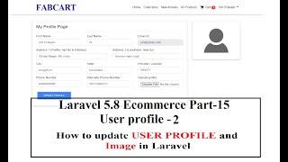 Laravel 5.8 Ecommerce Part-16 | User profile - 2 | How to update user profile and Image in Laravel