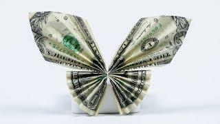 Money Gift Idea: Butterfly, dollar bill origami tutorial, easy!