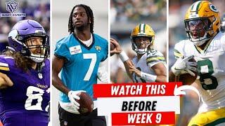 NFL Injury Updates To Know Before Week 9