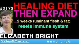 ELIZABETH BRIGHT c5 | THEN EXPAND…2 weeks ruminant flesh & fat;    resets immune system