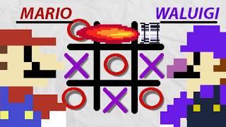 Tic-Tac-Toe Battle Between Mario and Waluigi