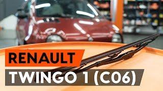 How to change wipers blades / window wipers RENAULT TWINGO 1 (C06) [TUTORIAL AUTODOC]