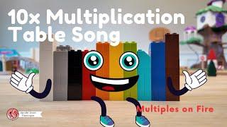 10 times table song | Multiples on Fire 