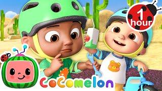 Desert to Mountain! Bike Ride Aventure! | Cocomelon Songs & Nursery Rhymes | Moonbug Kids - Fun Zone