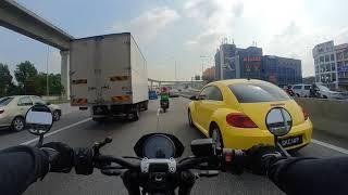 Triumph Trident in Malaysia - Puchong to Sunway Toll