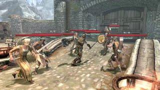 Skyrim Battles - Whiterun Raid - Draugr, Werewolves, and Bandits