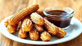 Secret recipe for churros with chocolate sauce in 5 minutes, without oven!