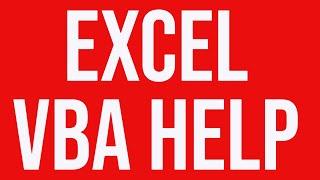 Excel VBA Help