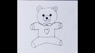 How to draw a Teddy Bear | Easy drawing for Children | DK Kids Drawing