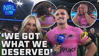 Emotional player interviews after Panthers four-peat: 2024 NRL Grand Final | NRL on Nine