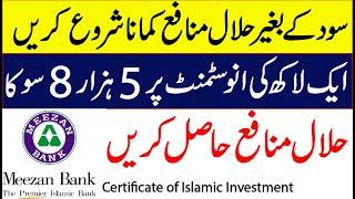 Meezan bank Certificate of Islamic Investment Account Details in Urdu