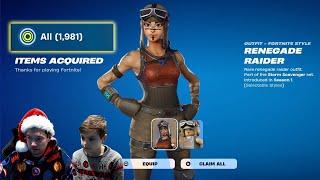 i Now Own EVERY Fortnite item Shop Skin in The Game Today! OG RENEGADE RAIDER & AERIAL Skin Returns!