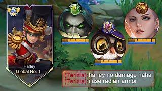 BEST BUILD HARLEY TO COUNTER DEFENDS ITEM RADIAN ARMOR AND ATHENA SHIELD!!