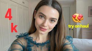 4k Bikini & Lingerie Try -on Haul | new amazing transparent lingerie | see through dress with Julie