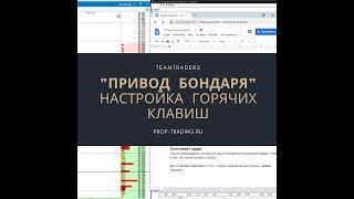 CScalp Привод Бондаря - Настройка горячих клавиш в терминале