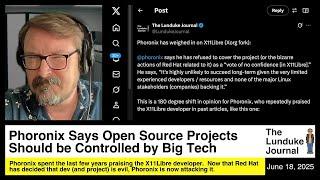 Phoronix Suggests Open Source Projects Should be Controlled by Big Tech