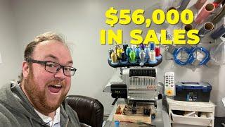 Embroidery machine, supplies, and sales tips - Melco EMT 16x setup