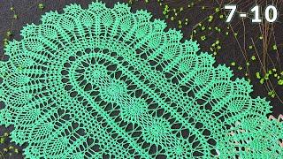 Crochet oval doily, Natalie, 7-10