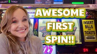 HUGE FIRST SPIN JACKPOT on a Classic Old School Slot Machine!