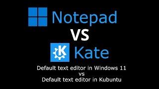 Notepad vs Kate