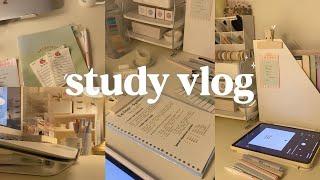 STUDY VLOG | 4:30am, notes, lots of studying, study productive, motivation ˚ ༘༘⋆༘⋆