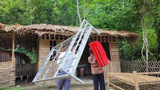 One happy day. The kind uncle brought the orphan girl Tieu Bong a new bed.