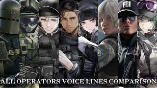 Arknights x Rainbow Six Siege All Operators Voice Lines Comparison