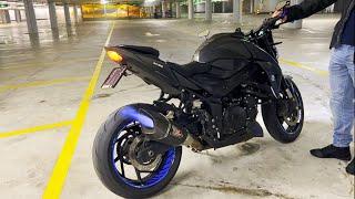 LOUD SUZUKI GSXS-750 (2019) ll Yoshimura Exhaust Sound Spitting Flames