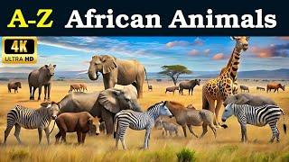 A-Z African Animals | African Animal Alphabet | ABC Animal Vocabulary | ABC for Kids