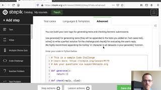 Creating Autograded Unit Tested Assignments in stepik.org