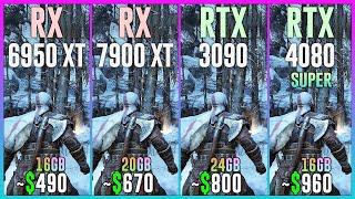 RX 6950 XT vs RX 7900 XT vs RTX 3090 vs RTX 4080 SUPER - Tested in 25 Games